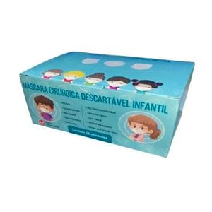 MASCARA DE PROTEÇAO DESCARTAVEL INFANTIL MEDI COMPANY AZUL 2