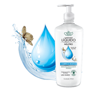 SABONETE LIQUIDO FLORES E VEGETAIS NEUTRO CORPO E ROSTO 310M