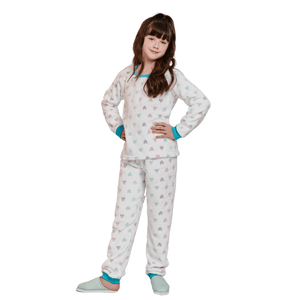 Pijama Fleece Infantil Corações Cia Do Corpo PJI5747