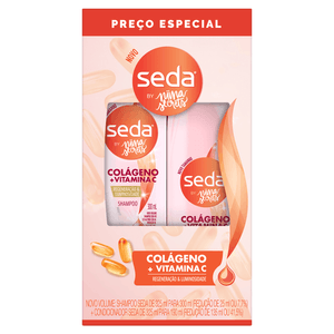 KIT SEDA COLAGENO E VIT C SHAMPOO 300ML + COND 190ML