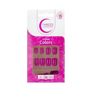 UNHAS FHACES COLORS ROSA FUCSIA 24UN