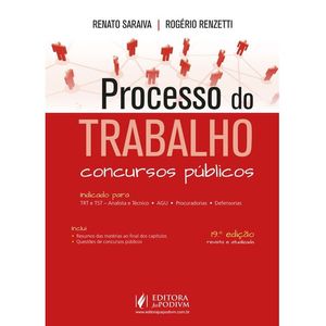 PROCESSO DO TRABALHO PARA CONCURSOS PUBLICOS