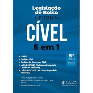 LEGISLACAO DE BOLSO CIVEL: 5 EM 1 - LINDB, CODIGO CIVIL, CODIGO DE PROCESSO CIVIL E LEIS DOS JUIZADOS ESPECIAIS