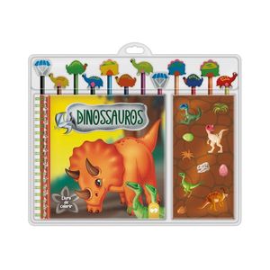 DINOSSAUROS - 12 LAPIS E 12 BORRACHAS