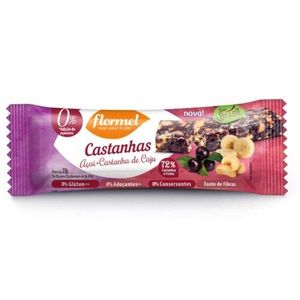 BARRA DE CASTANHAS DE CAJU COM AÇAI FLORMEL ZERO AÇUCAR 27G