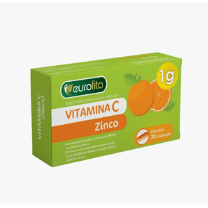 VITAMINA C ZINCO EUROFITO 1MG 30CAP