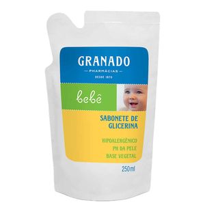 SABONETE LIQUIDO GRANADO BEBE GLICERINA REFIL 250ML