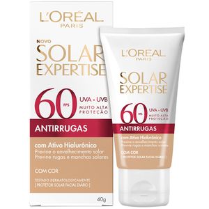 PROTETOR SOLAR FACIAL EXPERTISE ANTIRRUGAS COM COR FPS60 40G