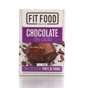 FIT FOOD CHOCOLATE 70% CACAU COM COLAGENO 40G
