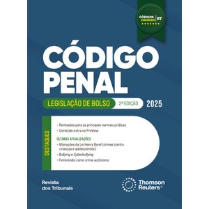 CODIGOS ESSENCIAIS RT - CODIGO PENAL - LEGISLACAO DE BOLSO