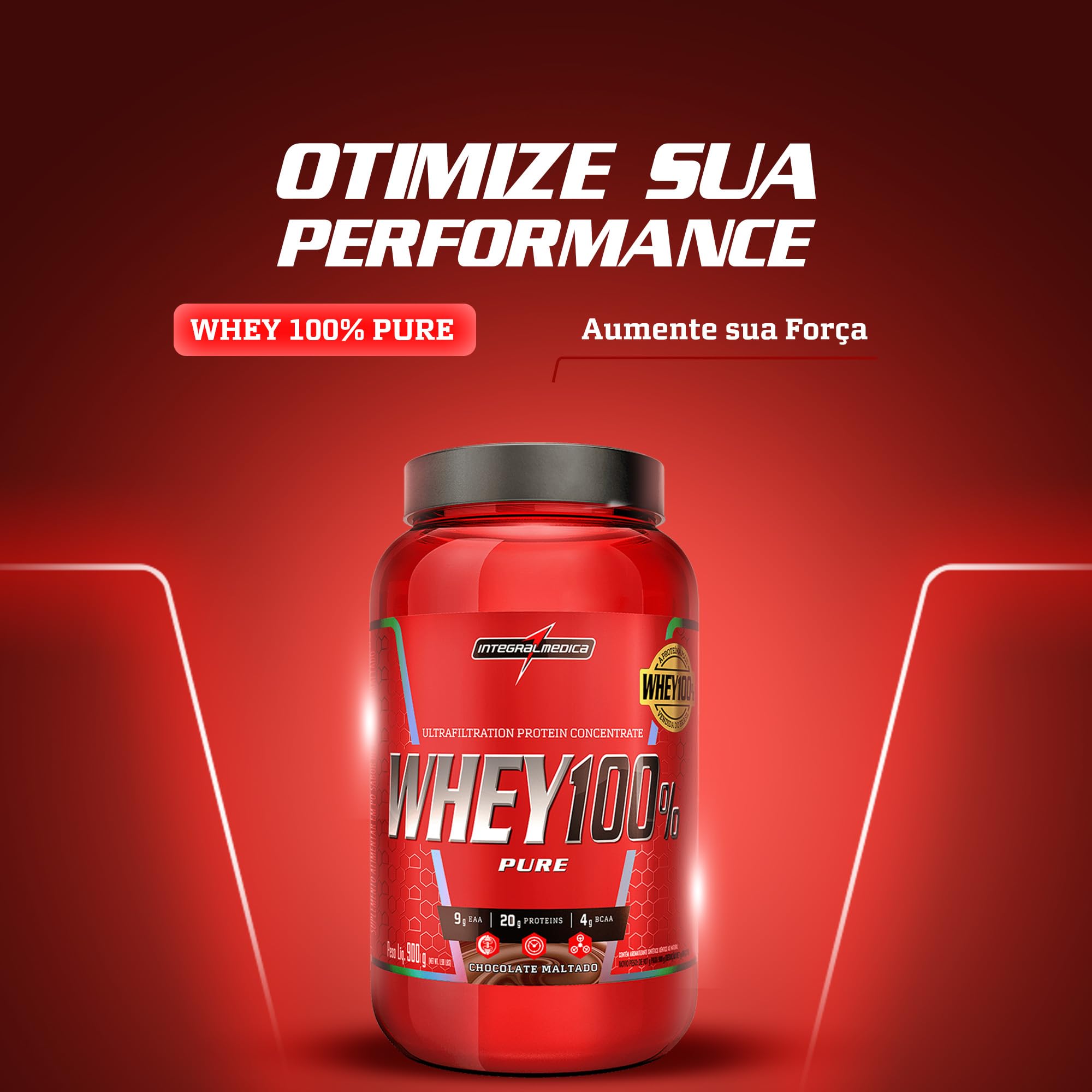 Whey 100% Pure Chocolate Maltado Integral Medica 900G - CAASP Shop