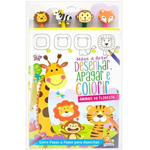 MAOS A ARTE! DESENHAR, APAGAR E COLORI - ANIMAIS DA FLORESTA