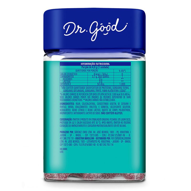 VITAMINA D 2.000UI DR GOOD SABOR BLUEBERRY 30GOMAS