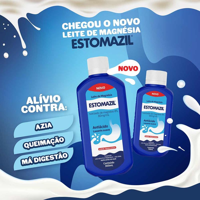 ESTOMAZIL LEITE MAGNESIA 300ML