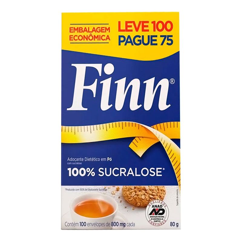 ADOÇANTE FINN SUCRALOSE LEVE100 PAGUE75ENVELOPES