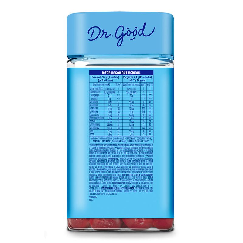 MULTIGOOD KIDS DR GOOD SABOR MORANGO 60GOMAS