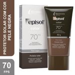 EPISOL COLOR PROTETOR SOLAR EFEITO BASE PELE NEGRA FPS70 40G