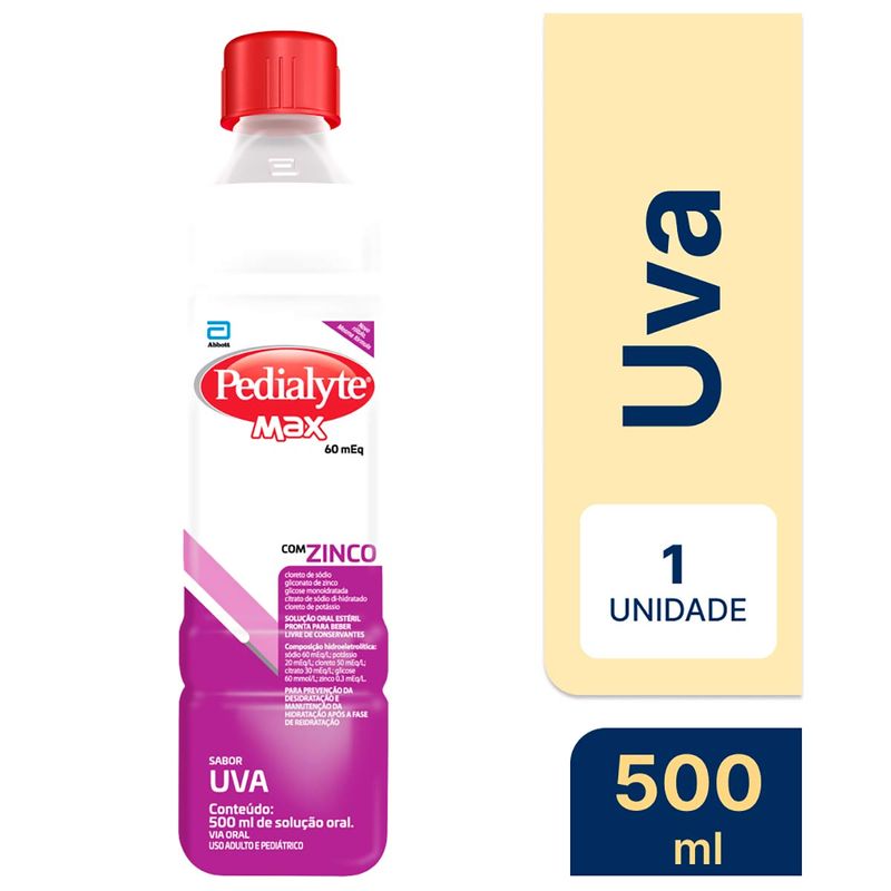 PEDIALYTE MAX UVA 500ML