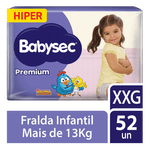 FRALDA BABYSEC PREMIUM HIPER XXG 52UN