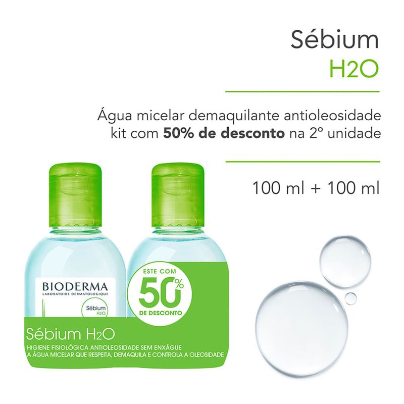 BIODERMA KIT SEBIUM H20 100ML+100ML