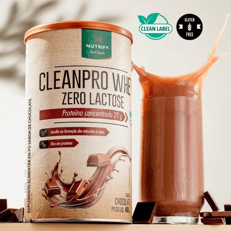 CLEANPRO NUTRIFY ZERO LACTOSE BAUNILHA 450G
