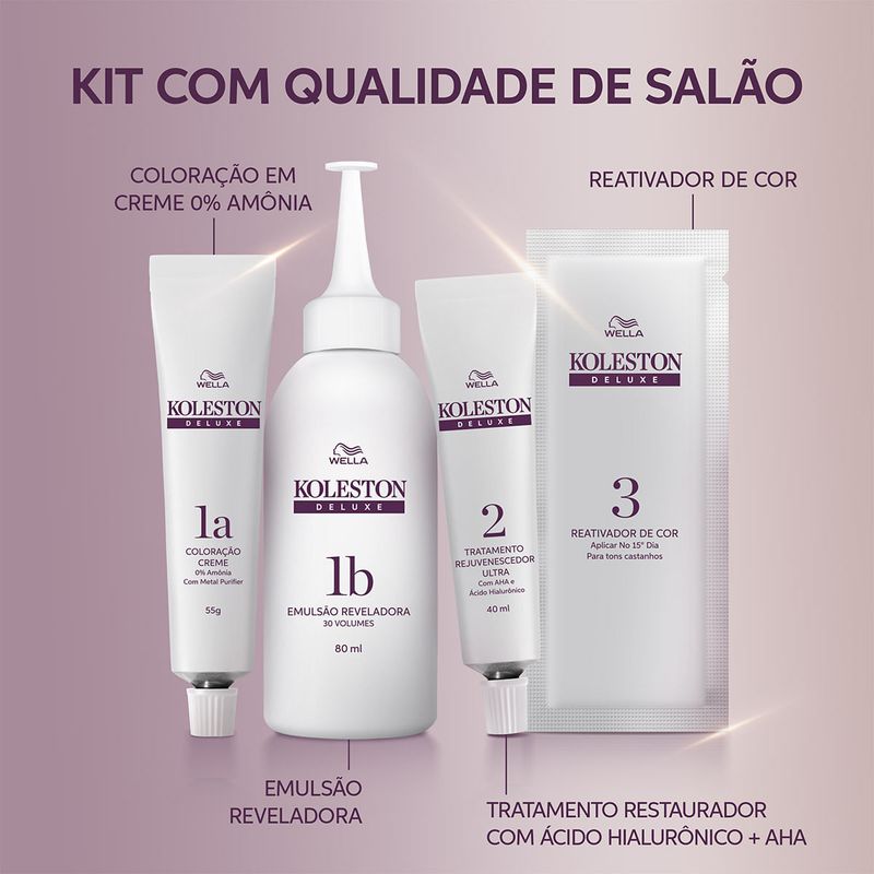 TINTURA KOLESTON DELUXE 40 CASTANHO MEDIO