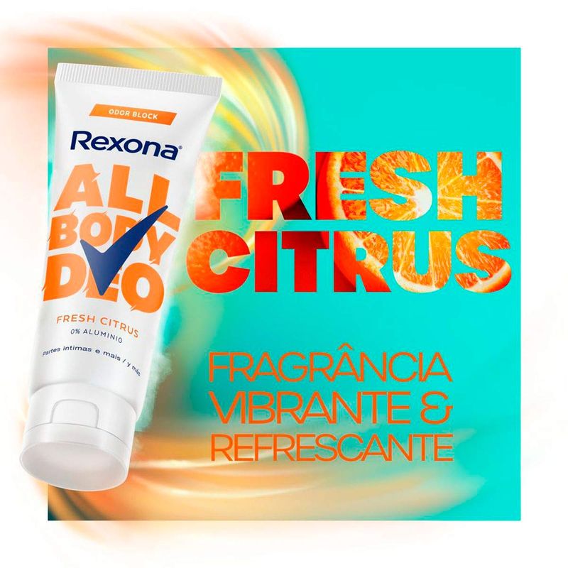 DESODORANTE REXONA CREME ALL BODY FRESH CITRUS 75G