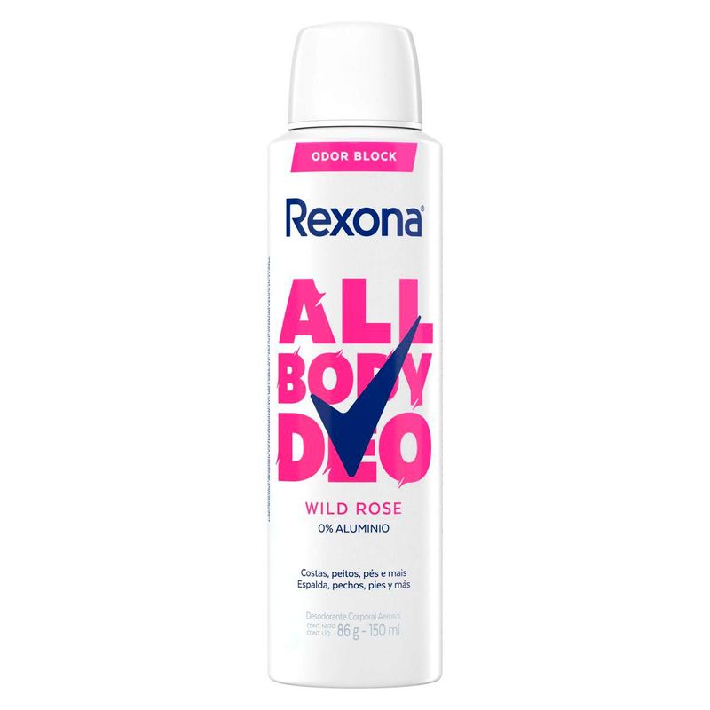 DESODORANTE REXONA AE ALL BODY WILD ROSE 150ML