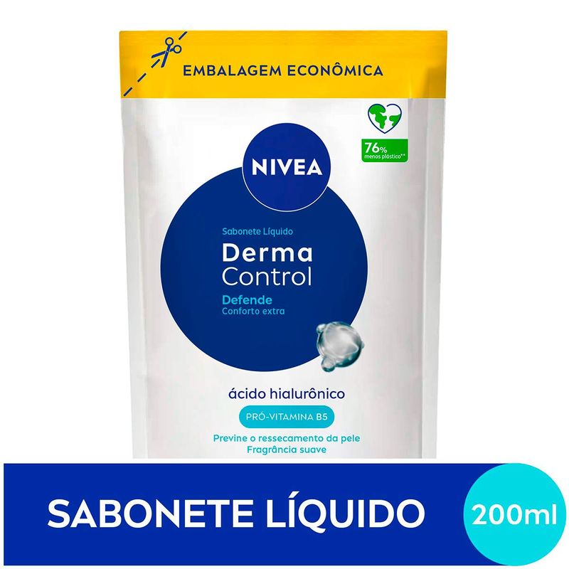 NIVEA SABONETE LIQUIDO DERMO CONTROL DEFENDE REFIL 200ML
