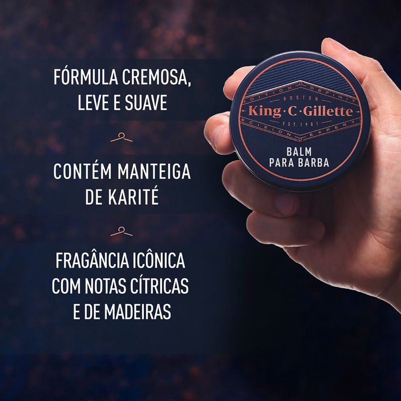 BALM PARA BARBA KING C GILLETTE 75G