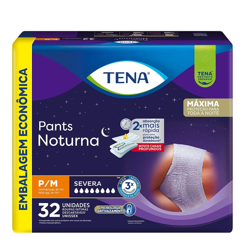 ROUPA INTIMA TENA PANTS NOTURNA P/M 32UN
