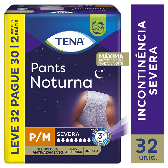 ROUPA INTIMA TENA PANTS NOTURNA P/M 32UN