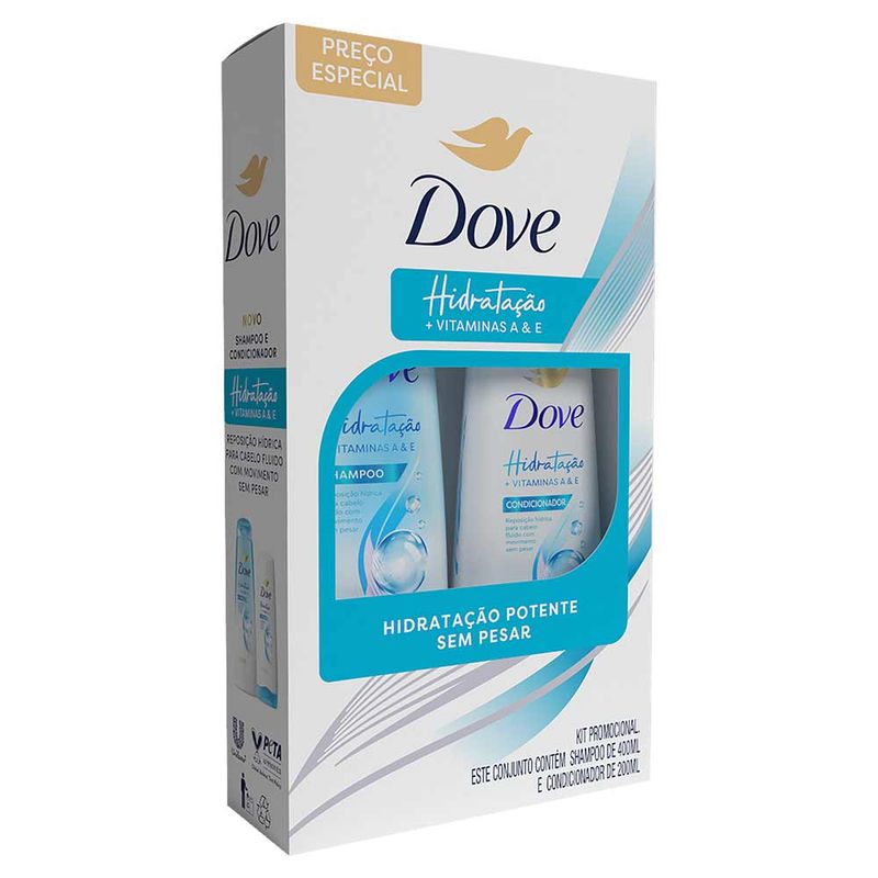 KIT DOVE HIDRATAÇAO POTENTE SH 400ML + COND 200ML