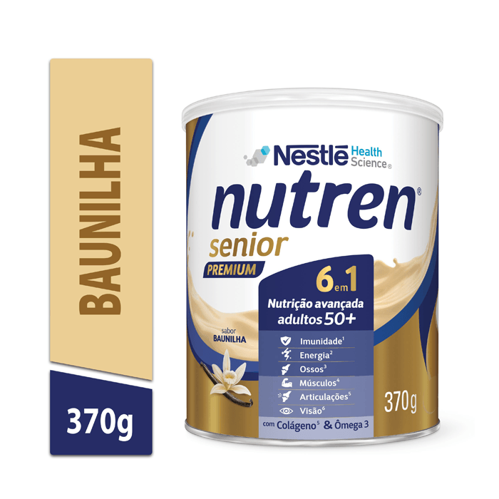 NUTREN SENIOR PREMIUM 6EM1 BAUNILHA 370G