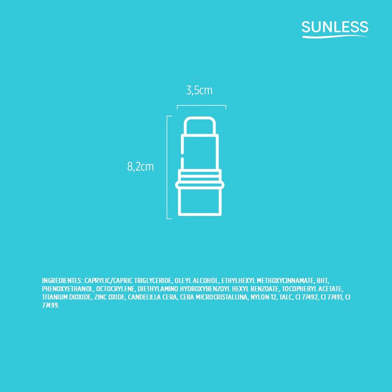 SUNLESS PROTETOR SOLAR FPS50 STICK MEDIA 12G
