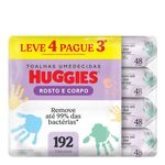 LENÇO UMEDECIDO HUGGIES ROSTO E CORPO 48UN L4P3