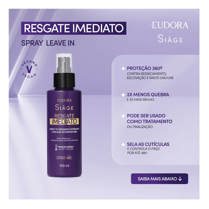 EUDORA SIAGE LEAVE IN SPRAY RESGATE IMEDIATO 100ML