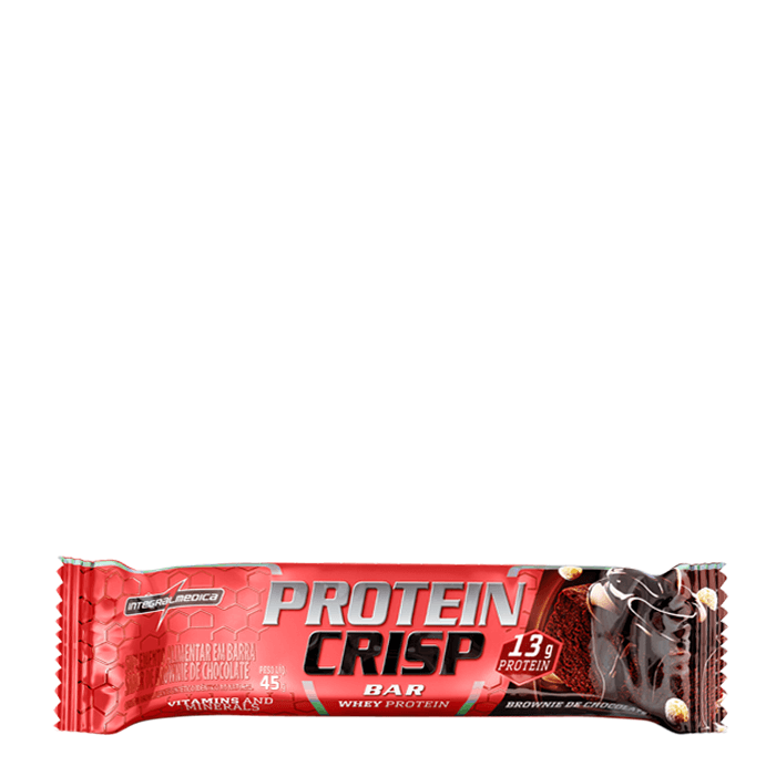 BARRA PROTEIN CRISP INTEGRALMEDICA BROWNIE DE CHOCOLATE 45G