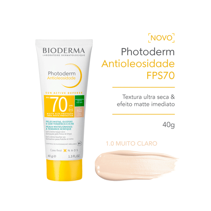 BIODERMA PHOTODERM FPS70 ANTIOLEOSIDADE MUITO CLARO 40G