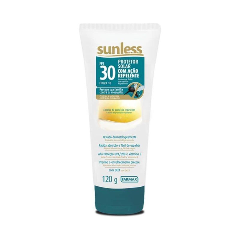 SUNLESS PROTETOR SOLAR AÇAO REPELENTE FPS30 120G