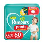 FRALDA PAMPERS PANTS AJUSTE TOTAL XXG 60UN