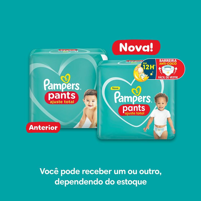 FRALDA PAMPERS PANTS AJUSTE TOTAL XXG 60UN
