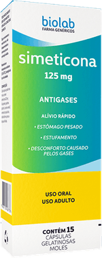 SIMETICONA 125MG BIOLAB 15CAP