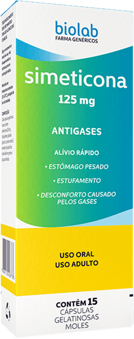 SIMETICONA 125MG BIOLAB 15CAP