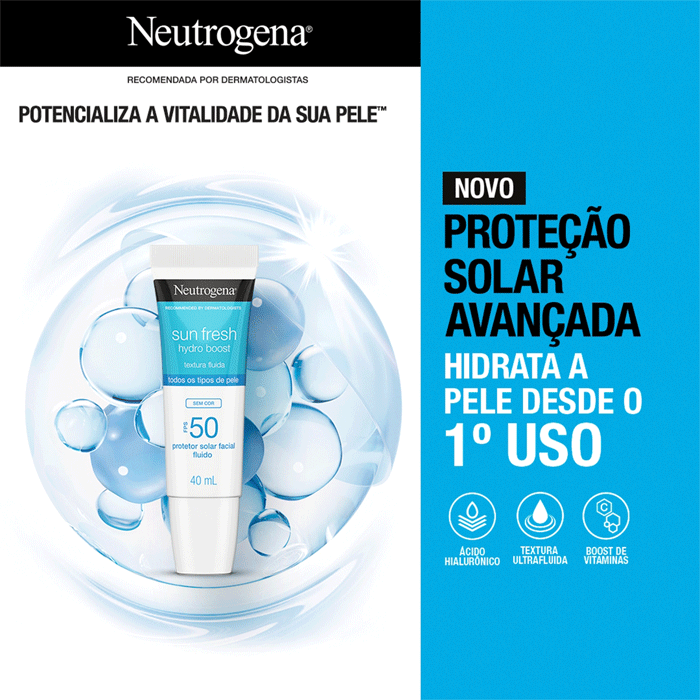 NEUTROGENA SUN FRESH HYDRO BOOST FPS50 SEM COR 40ML
