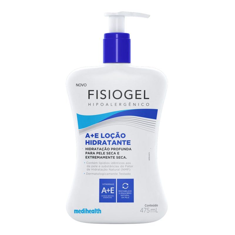 FISIOGEL A+E LOÇAO CREMOSA 475ML PUMP