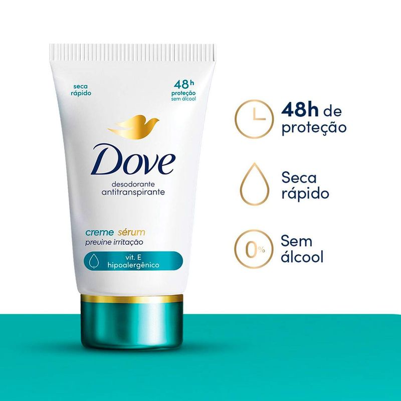 DESODORANTE DOVE SERUM CREAM PREVINE IRRITAÇAO 50G