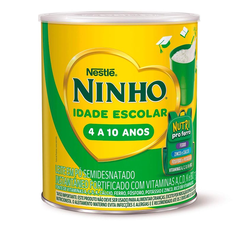 LEITE NINHO IDADE ESCOLAR 4 A 10 ANOS 750G