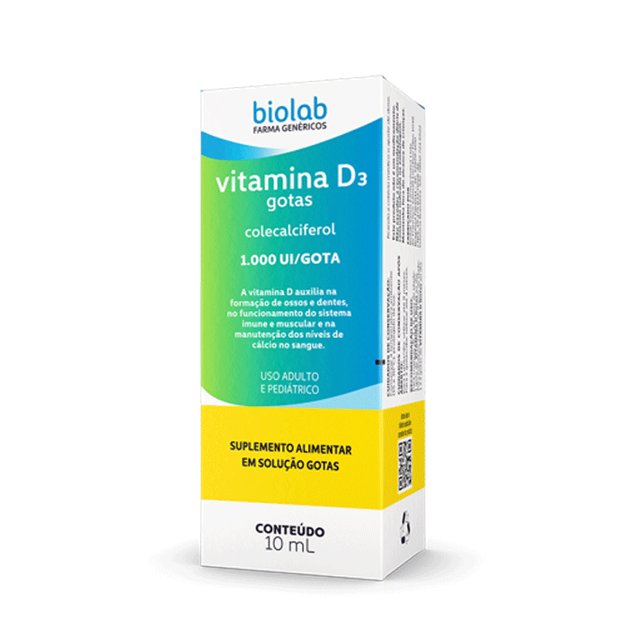 VITAMINA D3 BIOLAB 1.000UI GTS 10ML GEN
