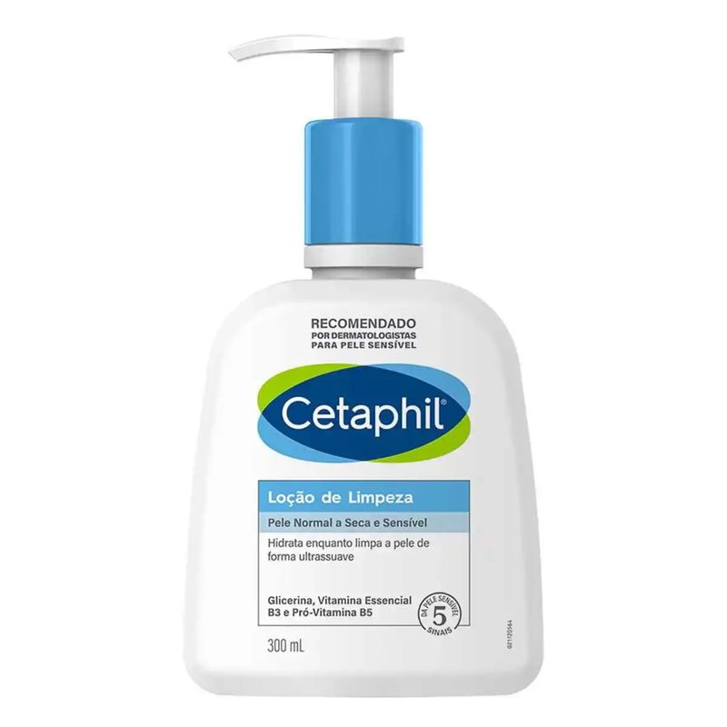 CETAPHIL LOÇAO DE LIMPEZA FACE PELE SECA E SENSIVEL 300ML